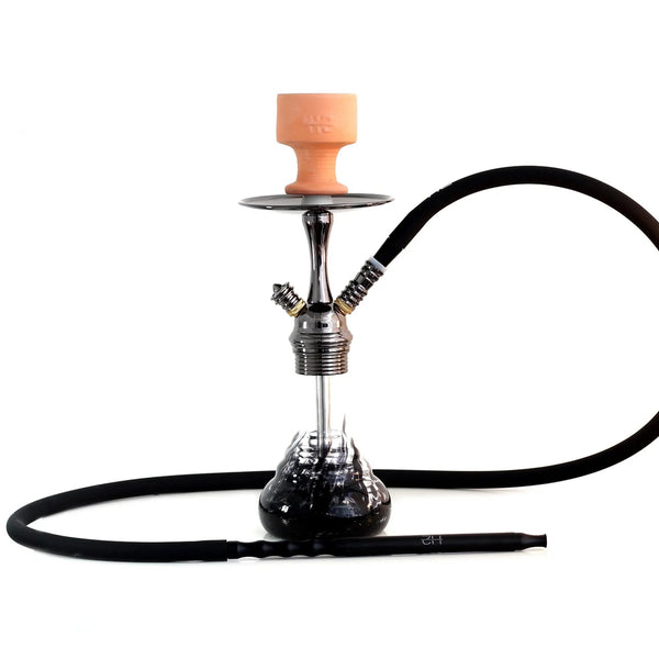 H2 760 Tiny Waterpijp in het zwart, complete shisha set van 40 cm