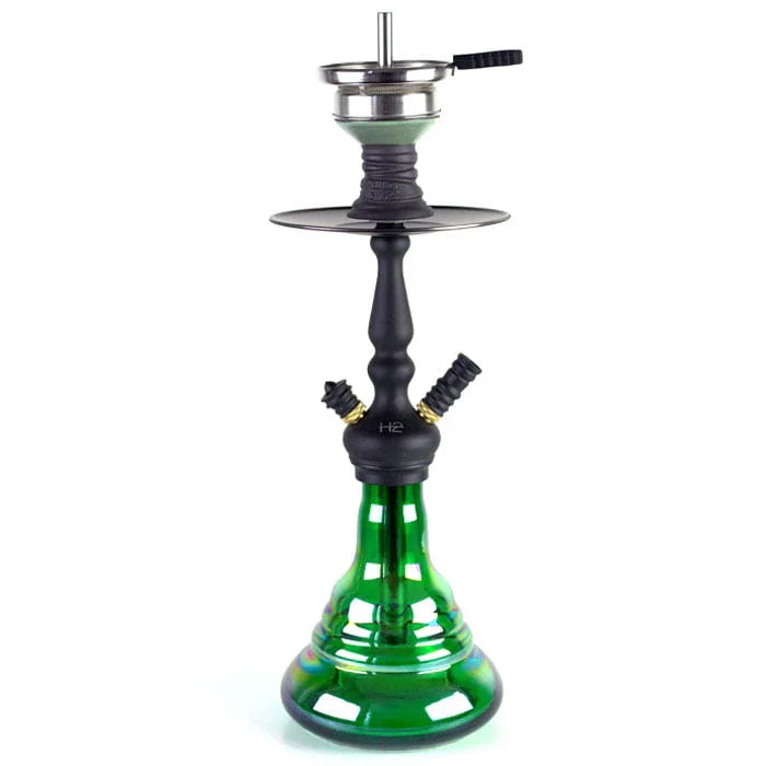H2 Credible H340 shisha groen - 47 cm compacte waterpijp met metalen hot screen