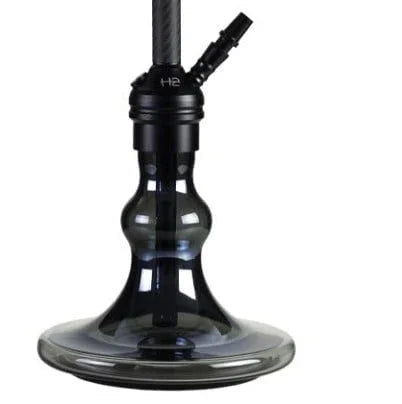 H2 Fresh Carbon waterpijp vaas H16 in zwart Carbon-design - losse shisha vaas van aluminium