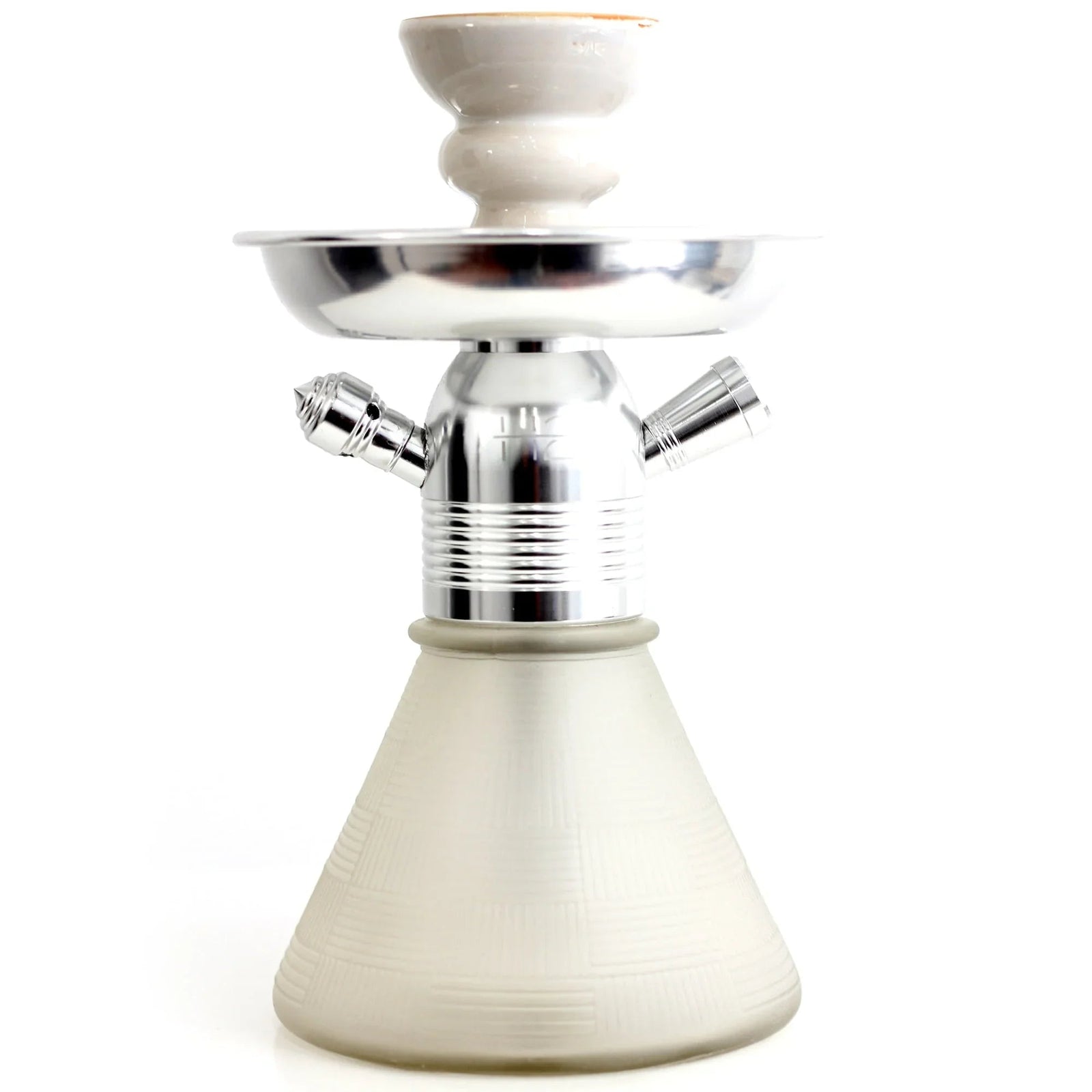 H2 Mini waterpijp zilver - compacte shisha in zilverkleurige uitvoering