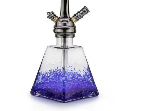 H2 Waterpijp Vaas 038 We Can Do It Blauw - losse aluminium shisha vaas vooraanzicht