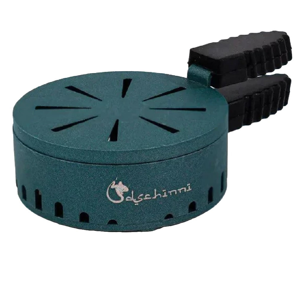 Kalifa shisha tabakskop en HMD set van bovenaf gezien - steen-klei phunnel bowl met aluminium Crown