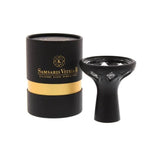 Kaloud Samsaris Vitria II waterpijp tabakskop HMD set van glas en siliconen - vooraanzicht