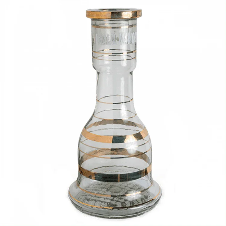 Khalil Mamoon glazen waterpijp vaas - losse shisha vaas goudkleurig glas