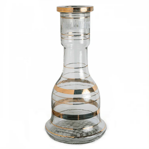 Khalil Mamoon glazen waterpijp vaas - losse shisha vaas goudkleurig glas