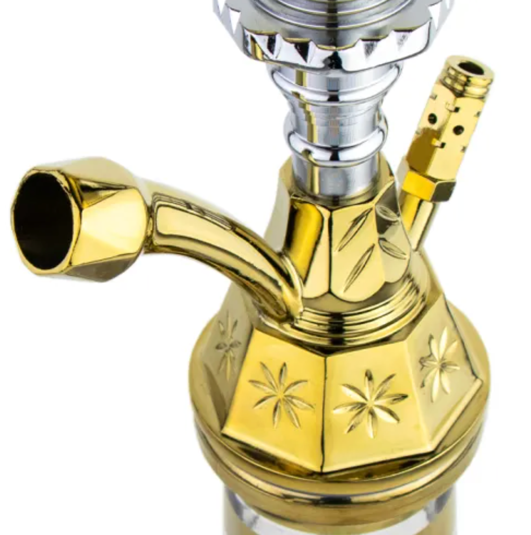Khan Panoramix-S Silver klassieke shisha waterpijp zilveren afwerking