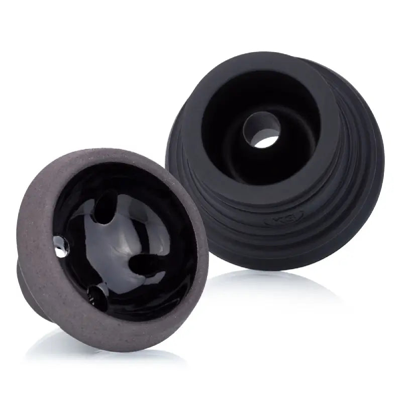 KS APPO Silko Shiny Black shisha tabakskop bovenaanzicht, steen-klei depot met meerloch bodem