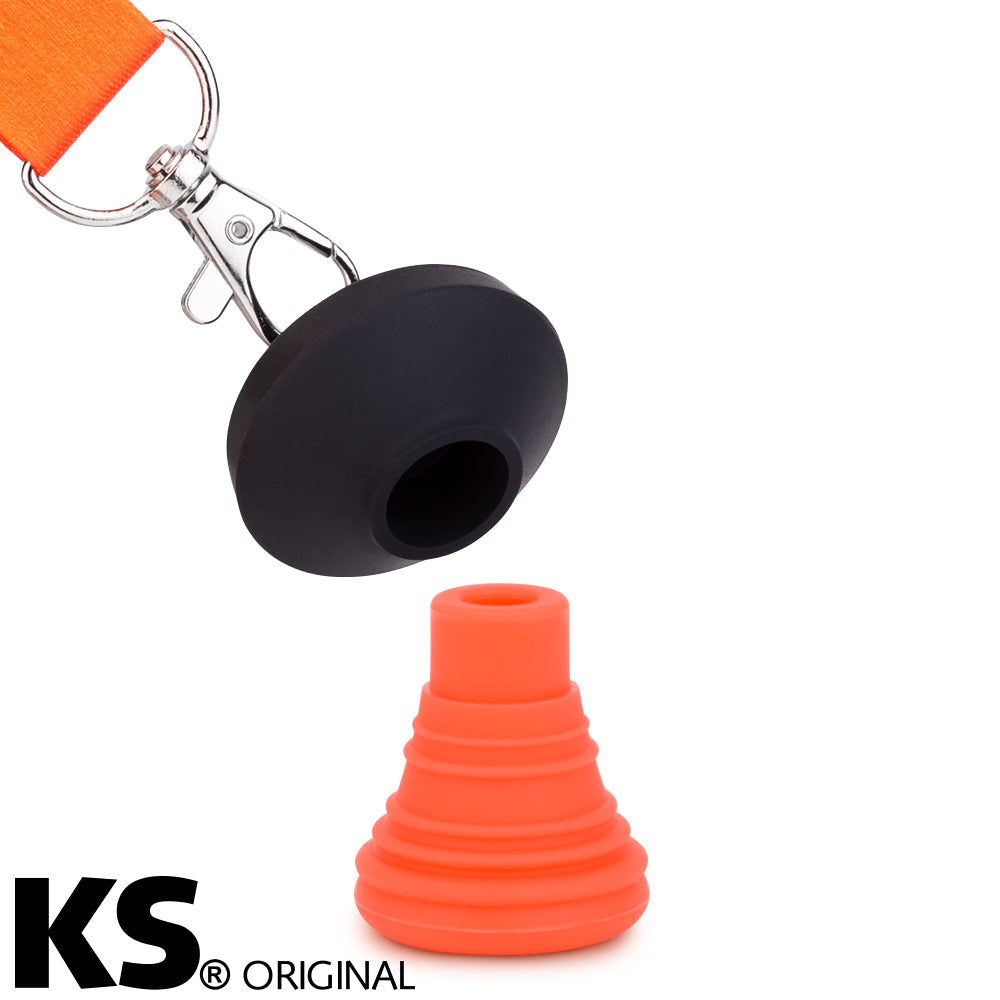 KS Hygiene Mondstuk Appolino oranje met draagkoord - shisha accessoire voor elke waterpijp