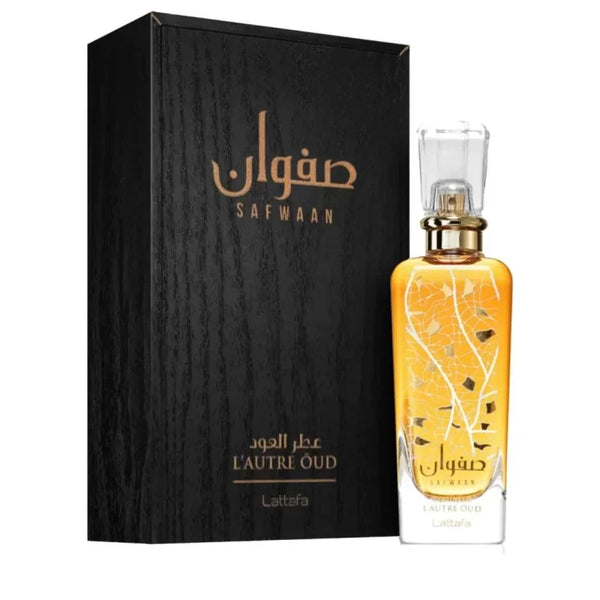 Lattafa Safwaan Lautre Oud eau de parfum 100ml - intens Arabisch oud parfum met amber en patchouli
