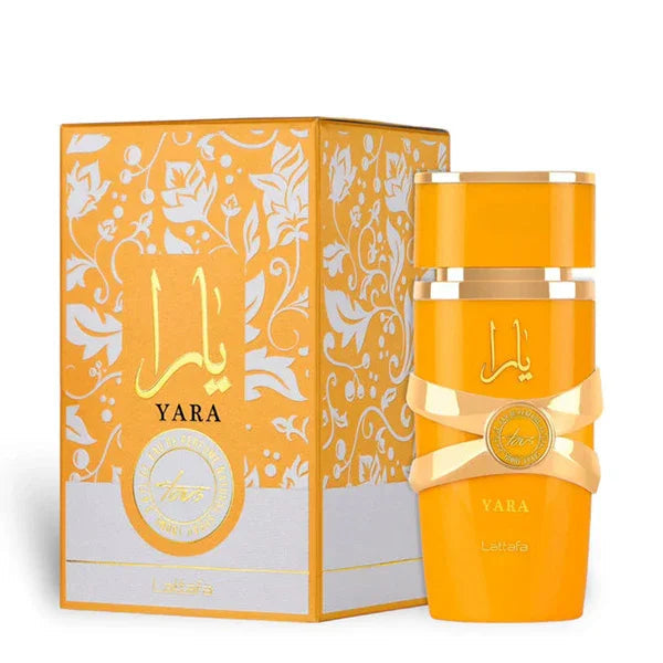 Lattafa Yara Tous Eau de Parfum 100 ml zijkant - bloemige geur met jasmijn en vanille