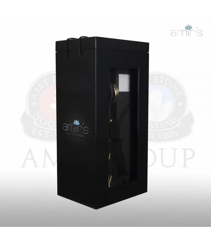 Luxe verpakking van de Amy Deluxe Amir's Luxury 901 Karat X Goud waterpijp set