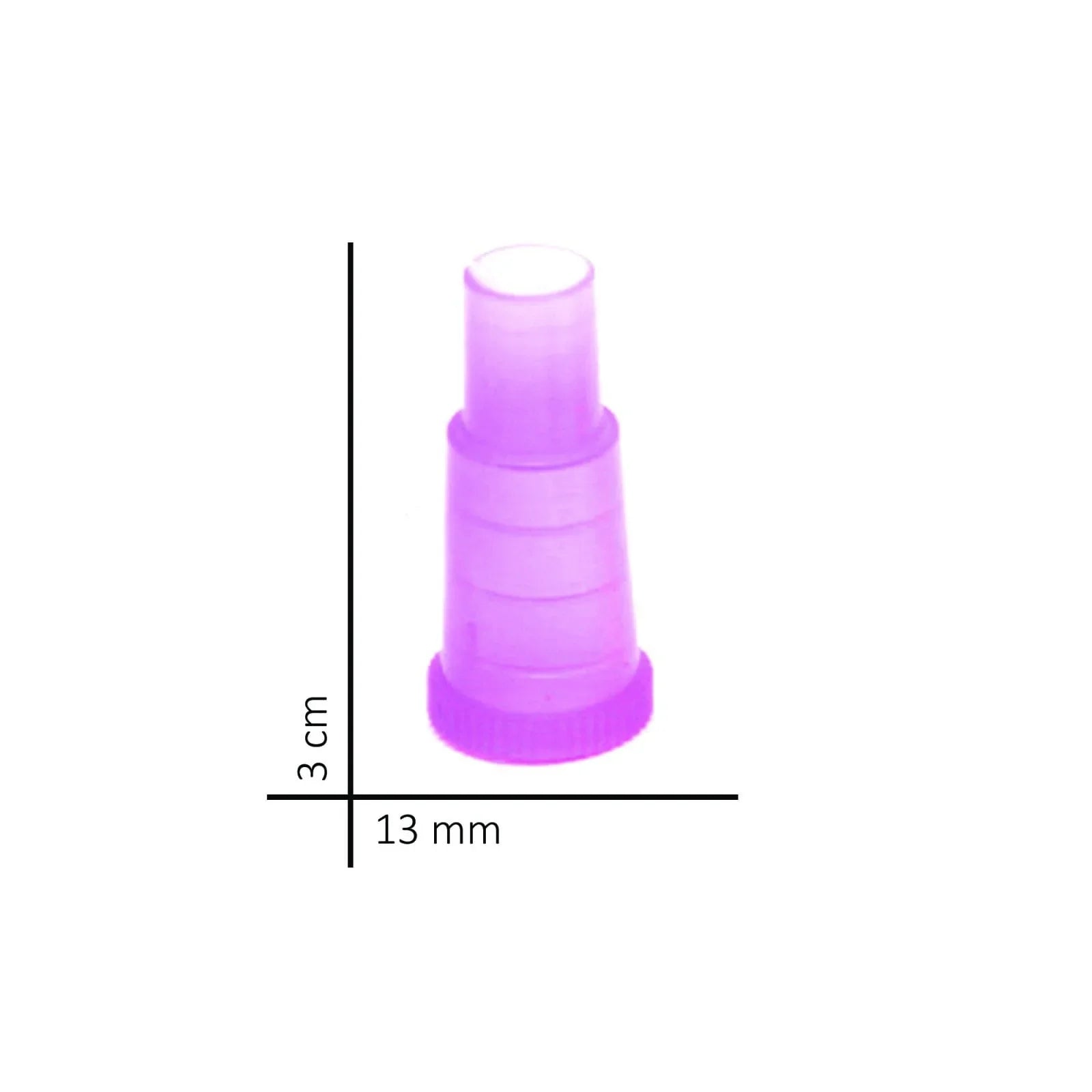 Maten van H2 hygiene mondstukken maat M - diameter 13 mm en 8 mm voor waterpijp slang