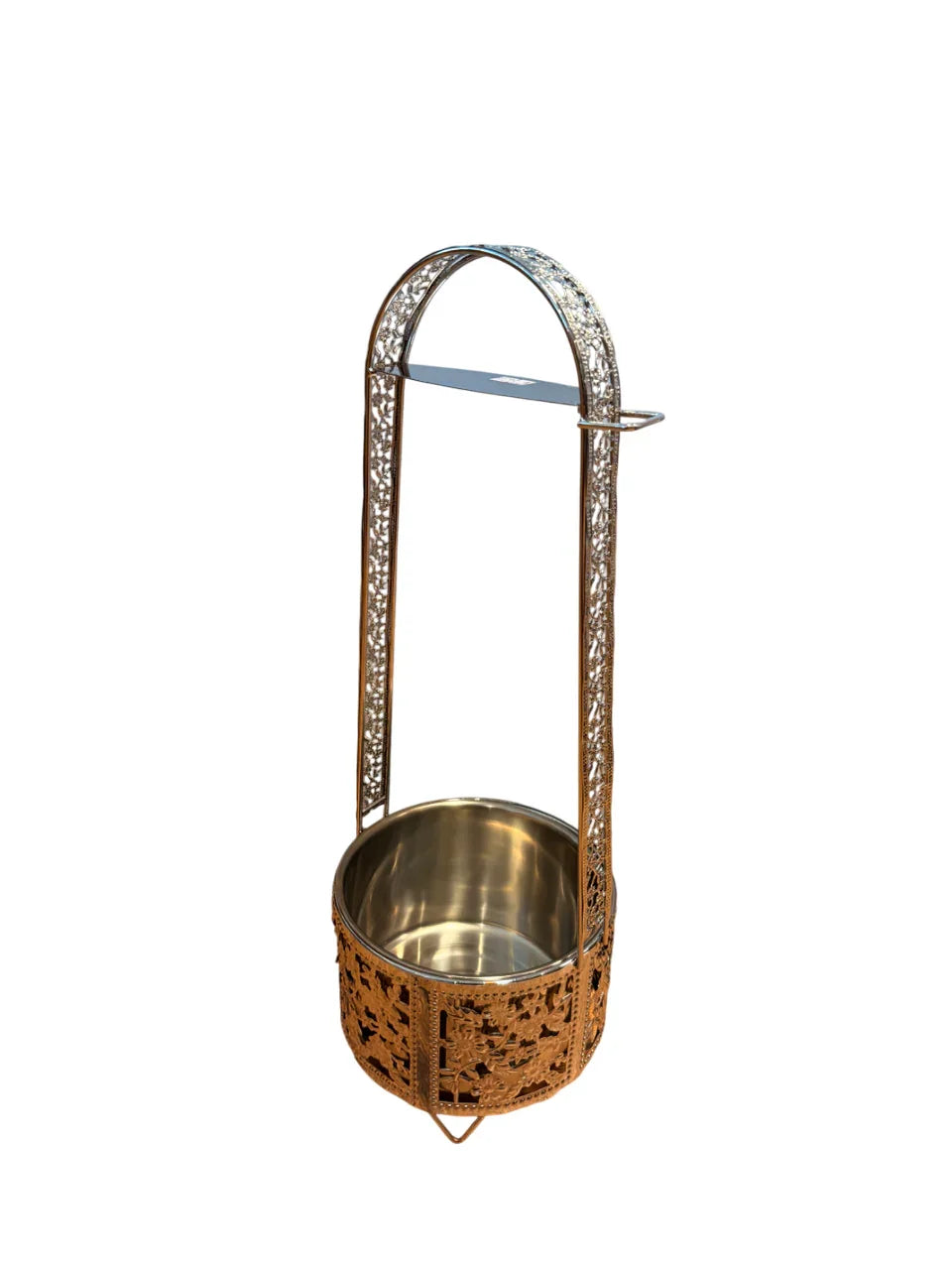 Metalen kolendrager zilver large voor shishakolen - hittebestendig accessoire voor waterpijp