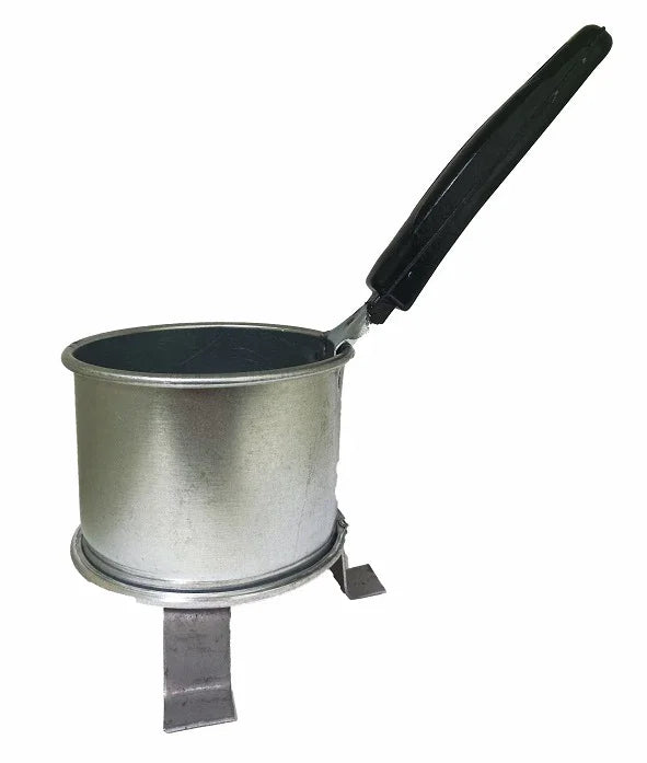 Metalen shisha kolenhouder cup met zwart plastic handvat voor het veilig bewaren van waterpijp kolen