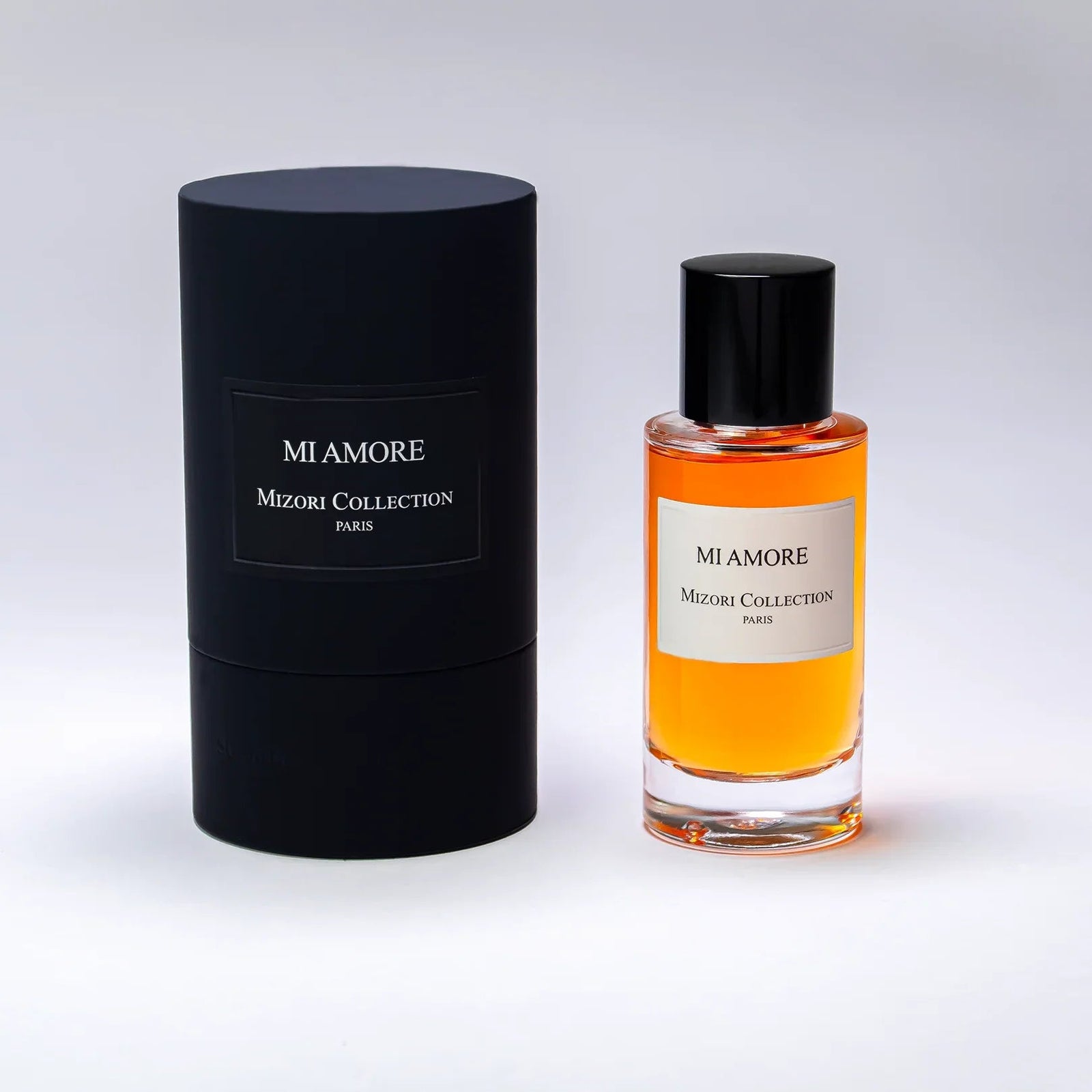 Mi Amore Mizori Collection parfum verpakking en doosje, 50 ml unisex eau de parfum met sandelhout