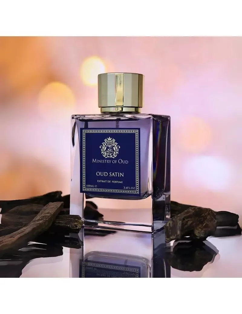 Ministry of Oud Satin - niche unisex eau de parfum 100ml van Fragrance World met oud, roos en amber