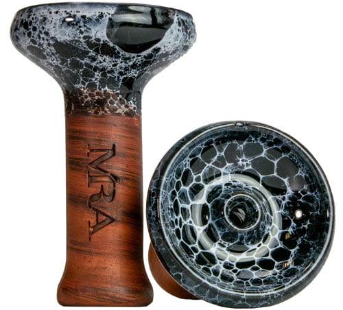 MRA Phunnel Bowl keramische shisha tabakskop in zwart met glazuur afwerking