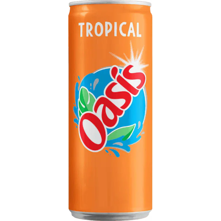 Oasis Tropical flesje - exotische vruchtenmix met mango, ananas en passievrucht