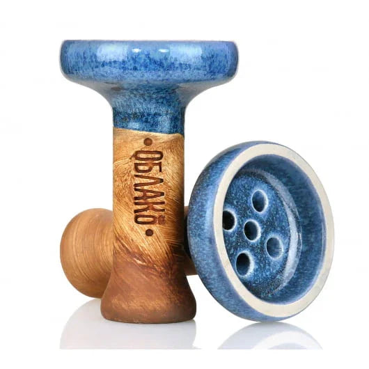 Oblako Bowl Killer keramische waterpijp tabakskop in blauw, handgemaakt, 12 cm hoog