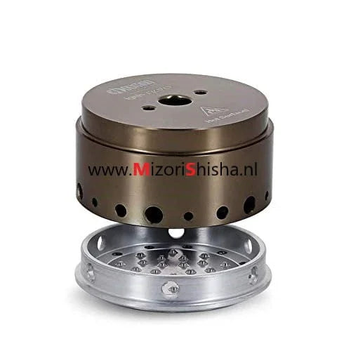 Oduman Ignis Revo IR-01 HMD geplaatst op waterpijp tabakskop - gebruik zonder aluminiumfolie