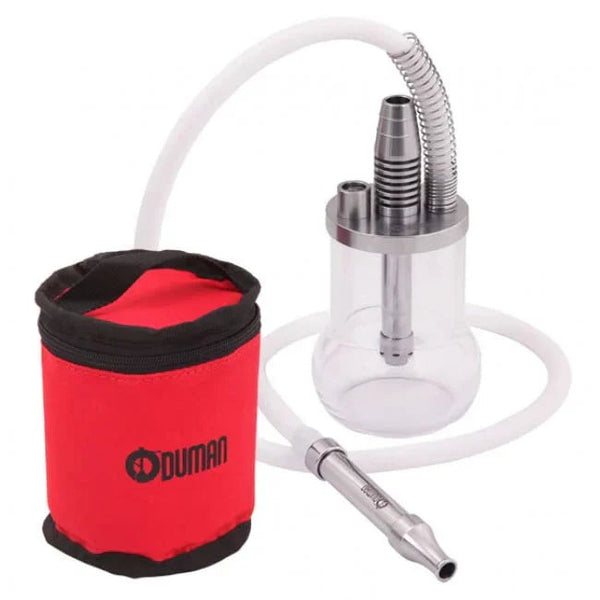Oduman Micro waterpijp 18 cm - compacte shisha met handgeblazen glas en roestvrij stalen onderdelen