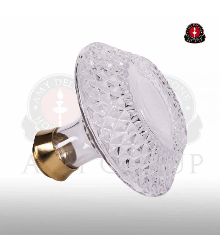 Onderkant van de glazen vaas van de Amy Deluxe SS33.03 Fusion Shine Mini shisha