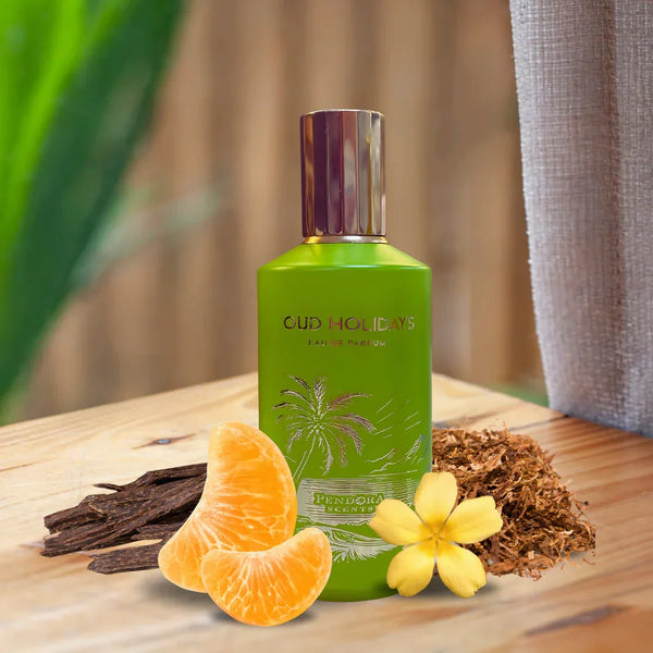 Oud Holidays Pendora Scents - oriëntaalse eau de parfum met oud, amber en musk in elegant flesje