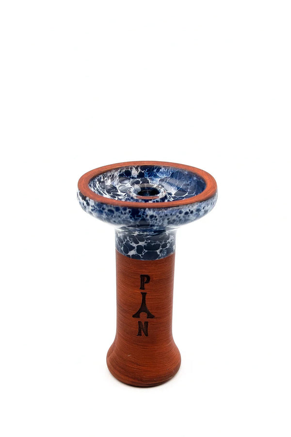 Panama Phunnel tabakskop in glanzend blauw keramiek - waterpijp shisha kop van Panama Hookah