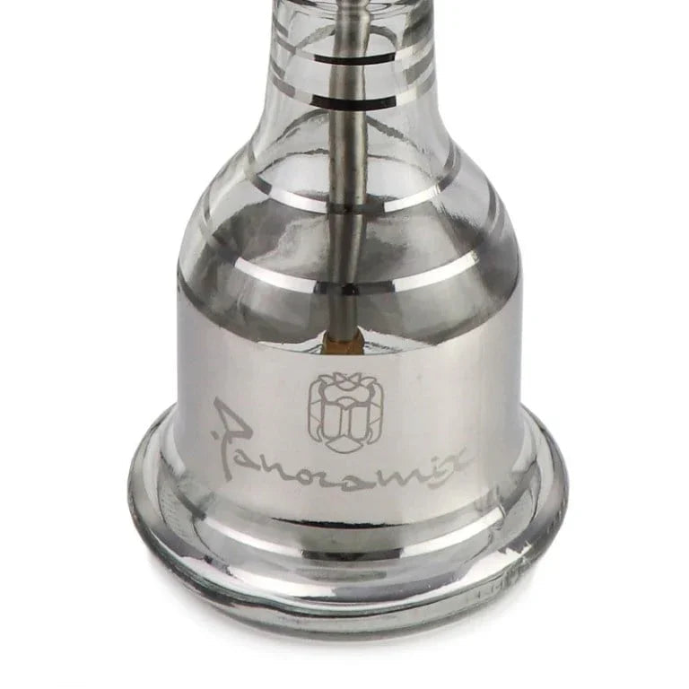 Panoramix B vervangende zilveren shisha vaas met versterkte bodem voor traditionele waterpijp