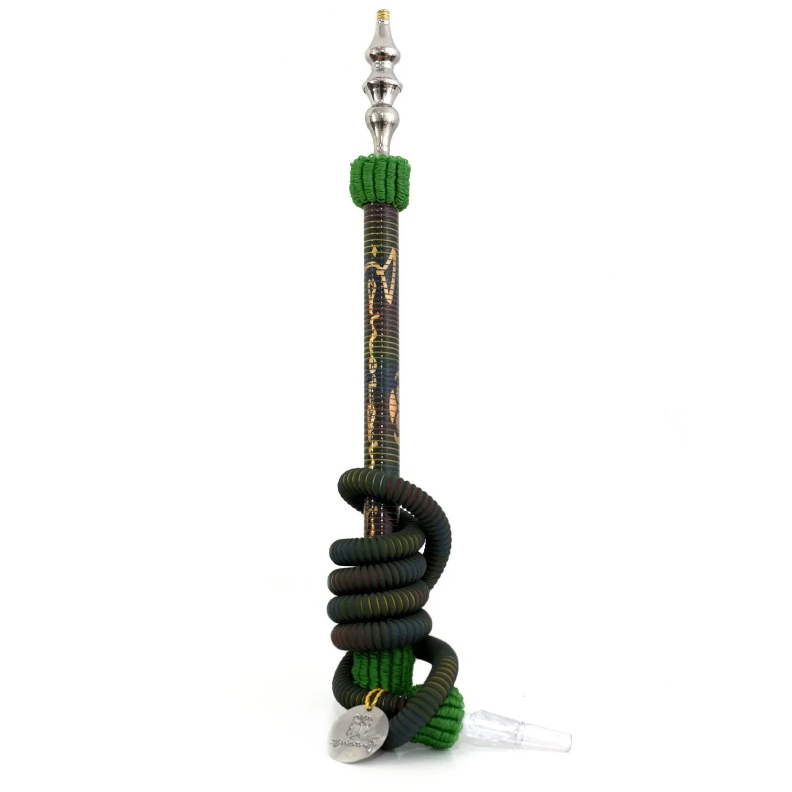 Panoramix Oriental Egyptische shisha slang groen - traditionele waterpijp slang in groen