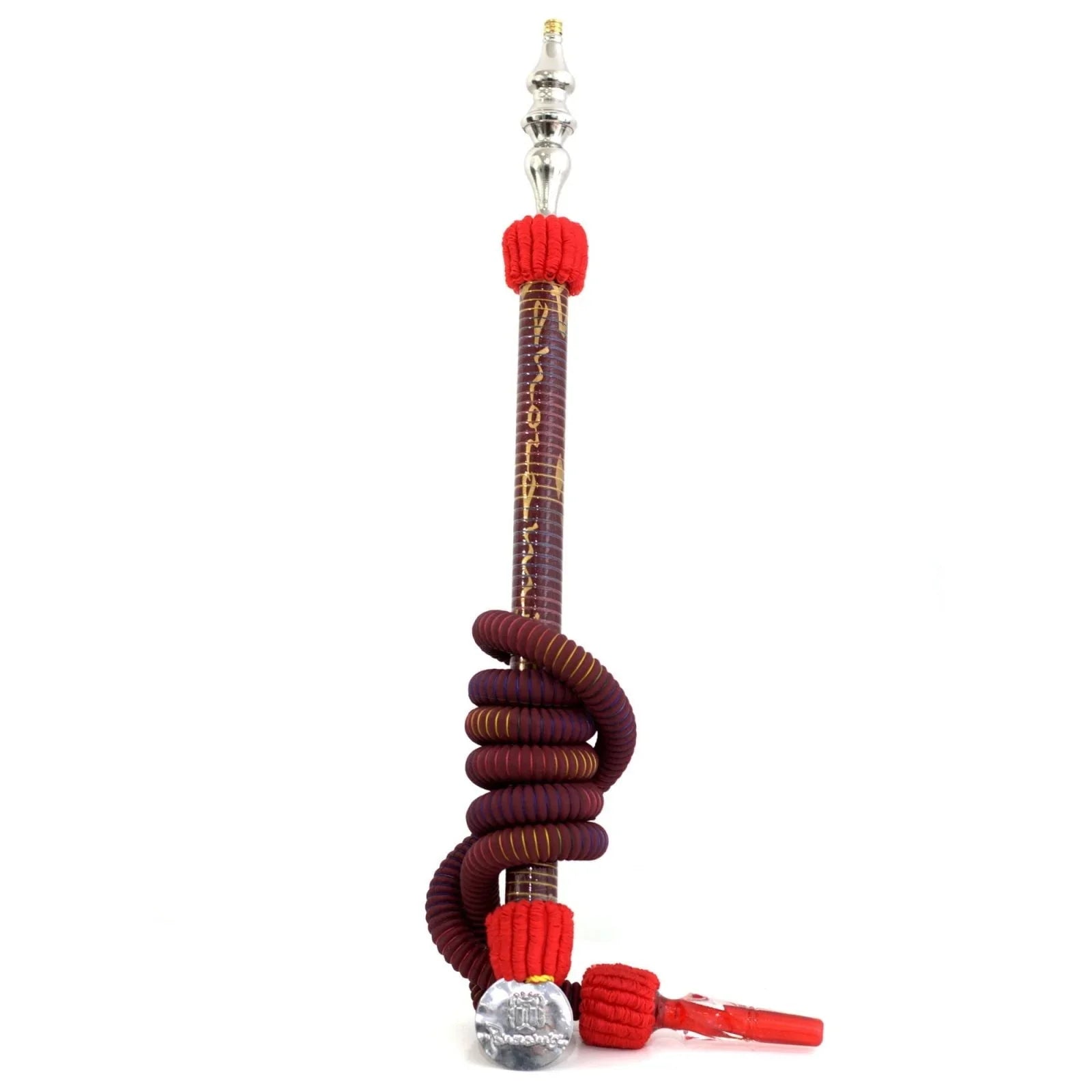 Panoramix Oriental Egyptische shisha slang rood - niet-wasbare waterpijp slang in rood