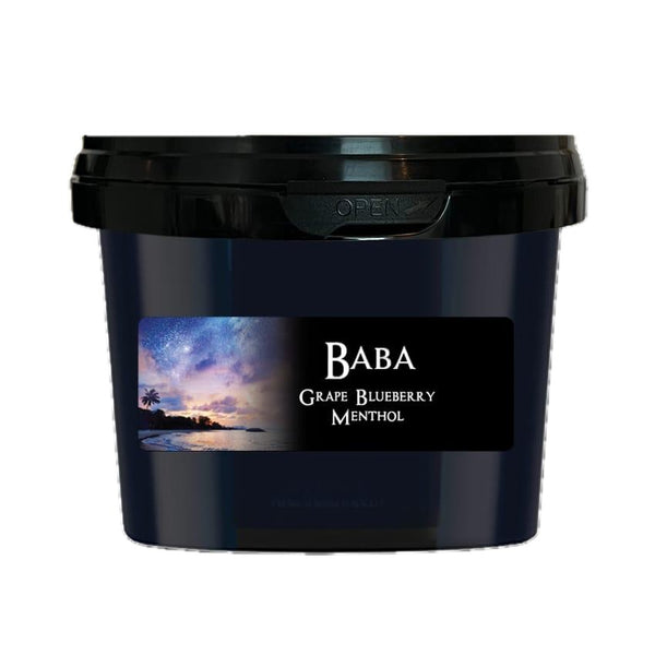 Paradise Baba 200gr steam stones met druif, blauwe bes en menthol, pot met sterrenhemel en palmboom