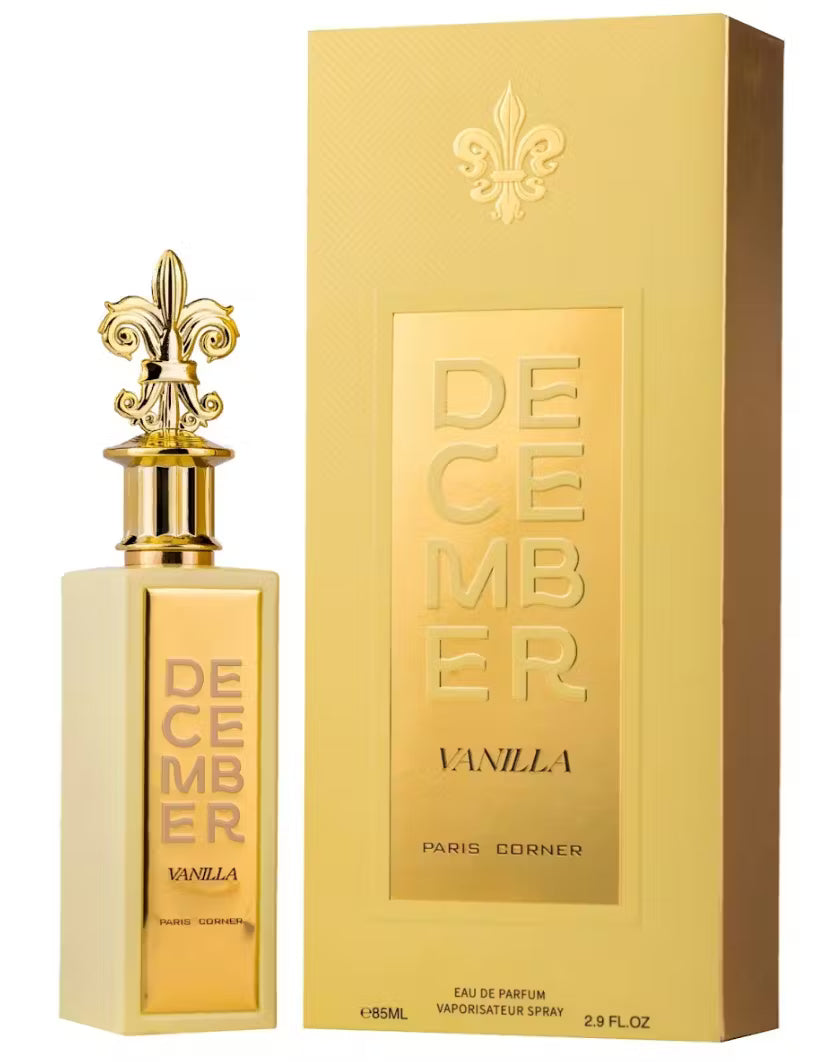 Paris Corner December Vanilla eau de parfum fles - warm gourmand parfum met vanille en karamel