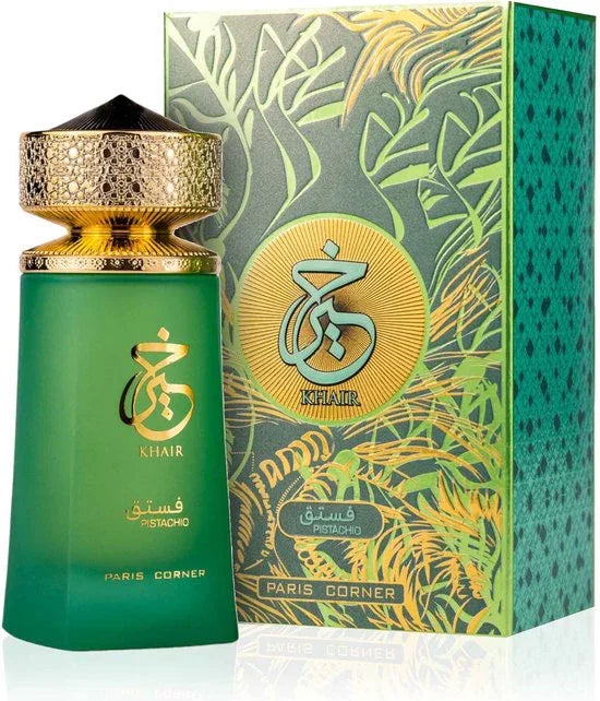Paris Corner Khair Pistachio eau de parfum - romig gourmand parfum met pistache, vanille en amber