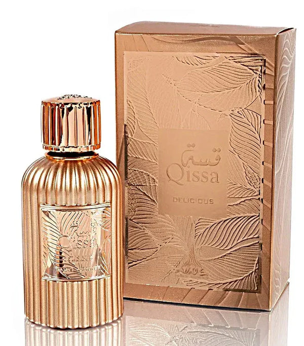 Paris Corner Qissa Delicious eau de parfum fles - zoet gourmand parfum met vanille, amber en rode vruchten