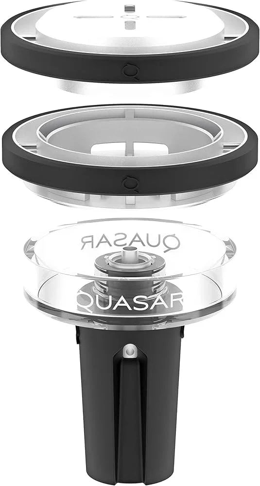 Quasar Raas shisha tabakskop van glas en siliconen - zijaanzicht