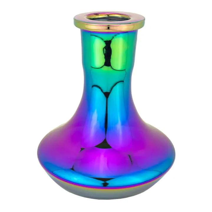 Regenboogkleurige glazen vaas van de Dum SS68 Kazan Small Rainbow shisha waterpijp