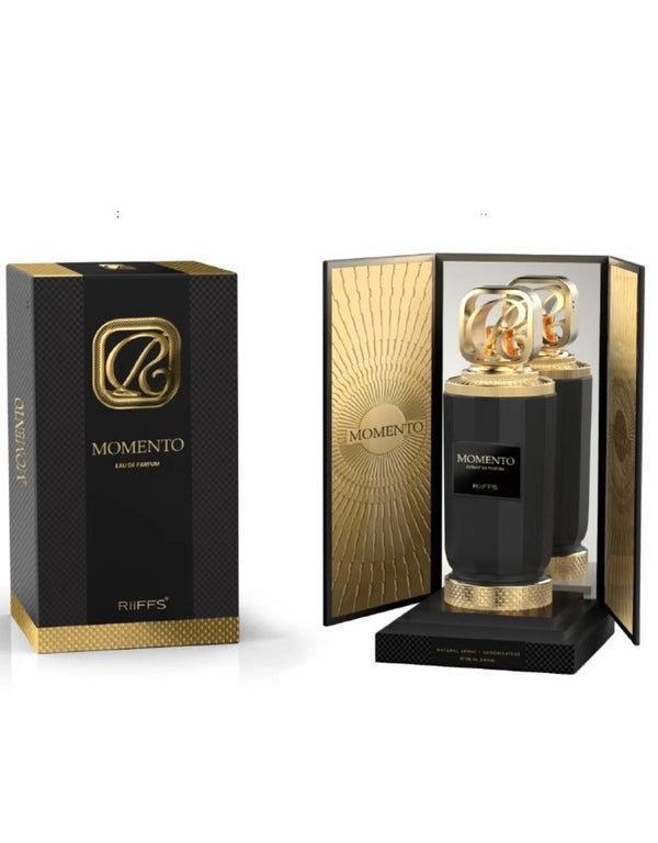 Riiffs Momento eau de parfum 100 ml voor heren - luxe flacon met frisse citrus en warme houtachtige basis