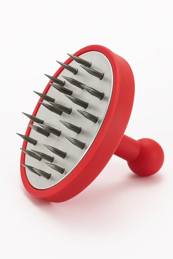 Rode ronde aluminium gatenprikker voor shisha en waterpijp, scherpe metalen spikes voor gelijkmatige folie-perforatie