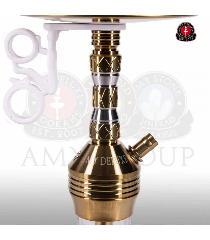 Roestvrij stalen rookkolom van de Amy Deluxe SS33.03 Fusion Shine Mini waterpijp