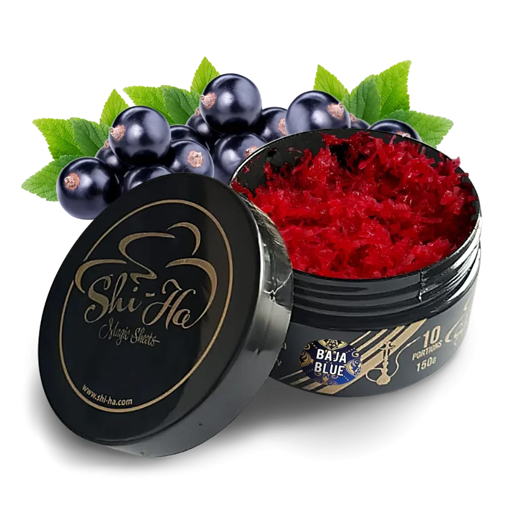 Shi-Ha Baja Blue 150gr shisha tabak zonder nicotine - frisse bosbessen en menthol waterpijp smaak