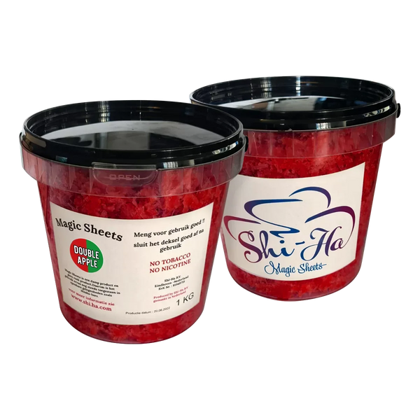 Shi-Ha Double Apple 1 kg shisha tabak - nicotinevrij alternatief voor Al Fakher Two Apples waterpijp smaak