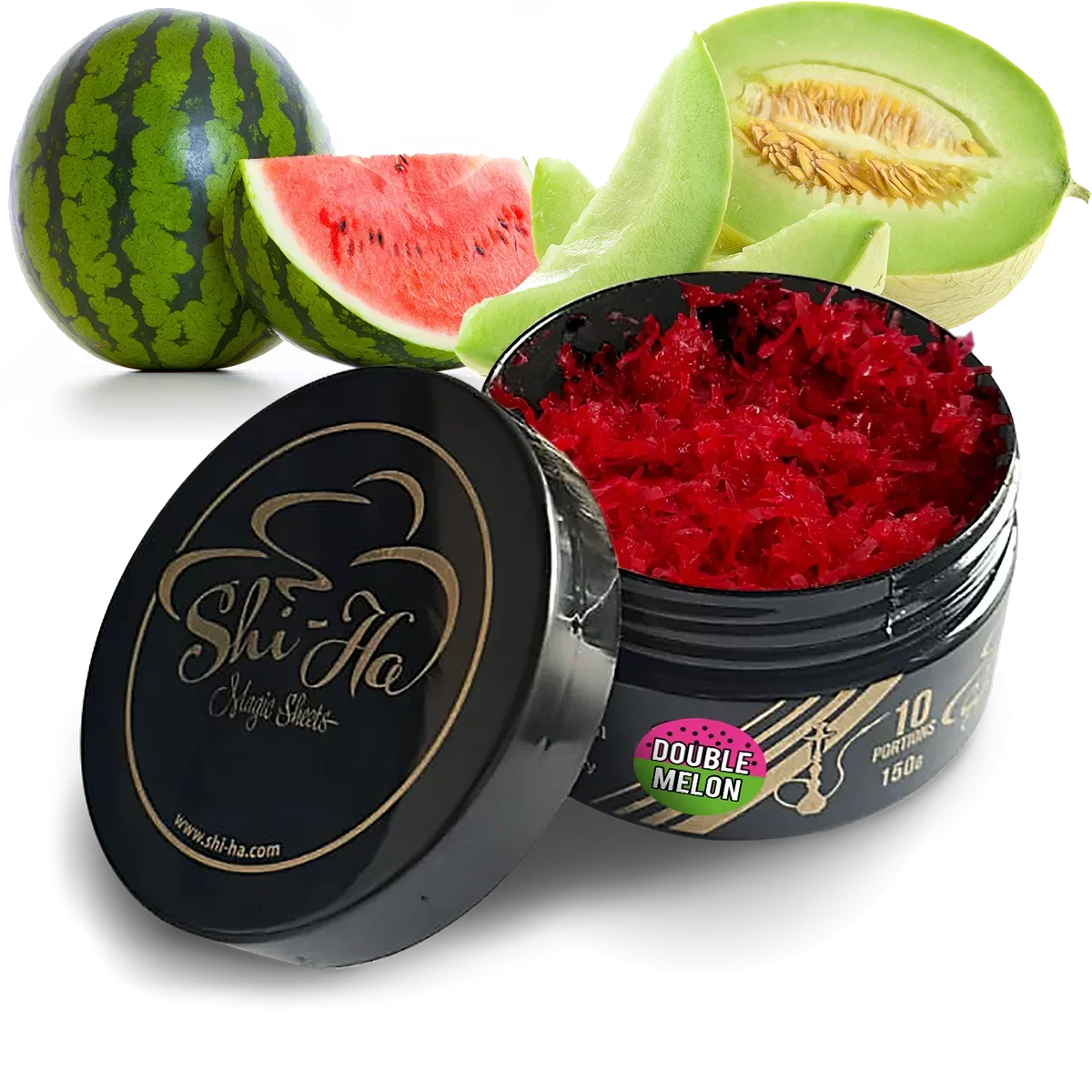 Shi-Ha Double Melon 150g nicotinevrije shisha smaak - watermeloen en honingmeloen combinatie voor de waterpijp