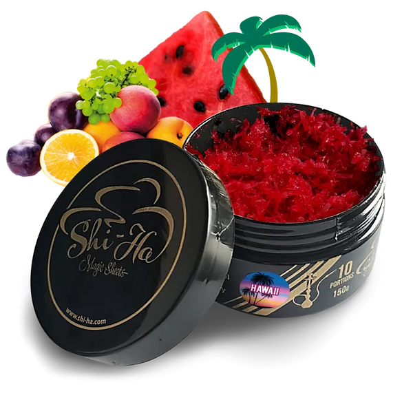 Shi-Ha Hawaii 150g nicotinevrije shisha smaak met meloen ananas bessen en munt - tropische waterpijp tabak van Shi-Ha