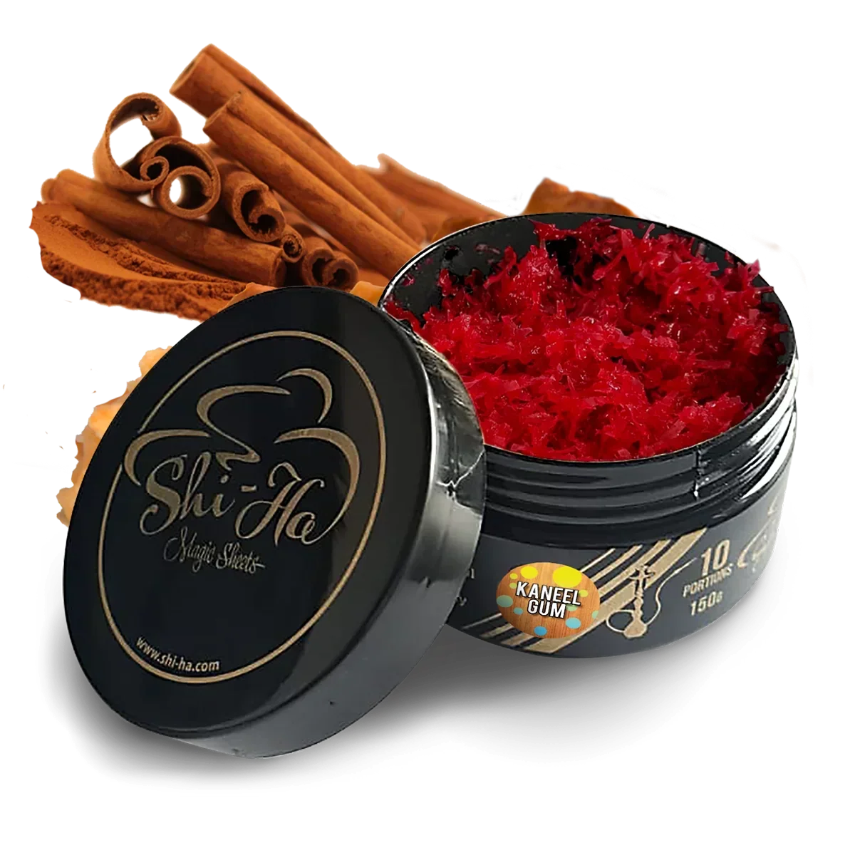 Shi-Ha Kaneel Gum 150g waterpijp tabak - nicotinevrij alternatief voor Adalya Cinnamon Gum en Al Fakher Kauwgom Kaneel