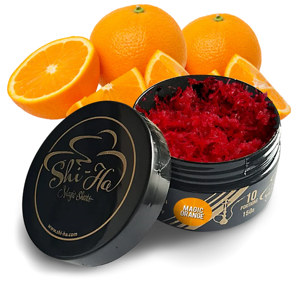 Shi-Ha Magic Orange 150gr nicotinevrije shisha smaak - sinaasappel en munt waterpijp tabak, alternatief voor Adalya en Al Fakher Orange Mint