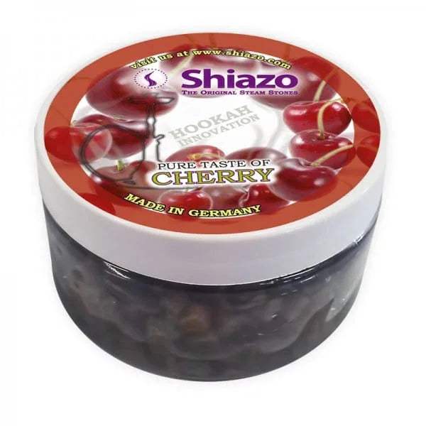 Shiazo Steam Stones Cherry 100gr - kersen shisha dampsteentjes zonder nicotine in hersluitbaar potje