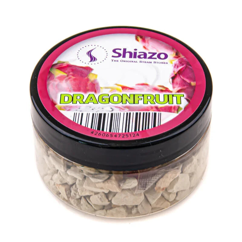 Shiazo Steam Stones Dragon Fruit 100gr in hersluitbaar potje - tabakloze shisha dampsteentjes met drakenvruchtsmaak