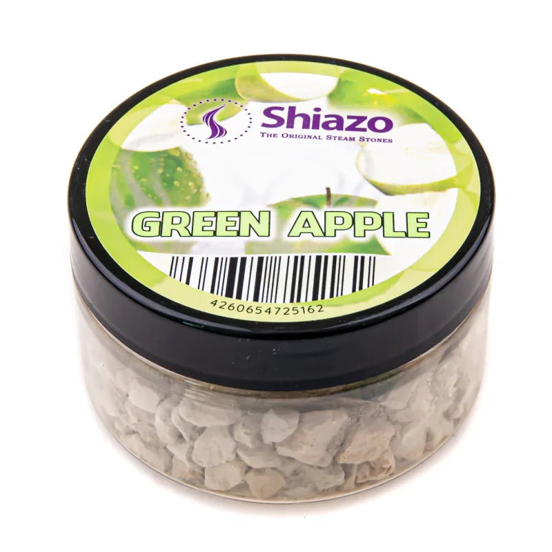 Shiazo Steam Stones Green Apple 100gr - groene appel shisha smaak zonder nicotine in hersluitbaar potje