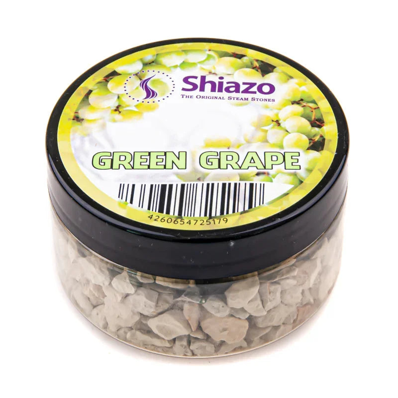Shiazo Steam Stones Green Grape 100gr in hersluitbaar potje - groene druif shisha smaak zonder nicotine